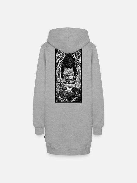 Sternjäger - Hoodie-Kleid - Grau meliert