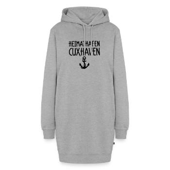 Heimathafen Cuxhaven - Hoodie-Kleid - Grau meliert - Vorne