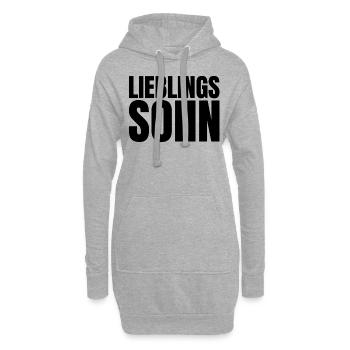 Lieblingssohn Sohn Vater Mutter Familie Geschenk - Hoodie-Kleid - Grau meliert - Vorne