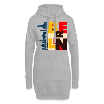 Berlin Skyline City Allemagne Germany - Sweat-shirt à capuche long Femme - gris chiné - Devant