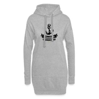 Heimathafen Langeoog - Hoodie-Kleid - Grau meliert - Vorne