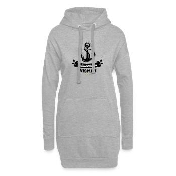 Heimathafen Wismar - Hoodie-Kleid - Grau meliert - Vorne