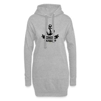 Heimathafen Hamburg - Hoodie-Kleid - Grau meliert - Vorne