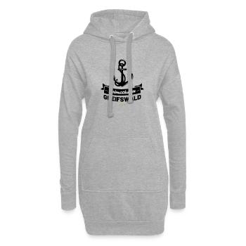 Heimathafen Greifswald - Hoodie-Kleid - Grau meliert - Vorne