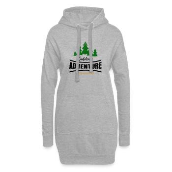 Outdoor adventure Bayerischer Wald - Hoodie-Kleid - Grau meliert - Vorne