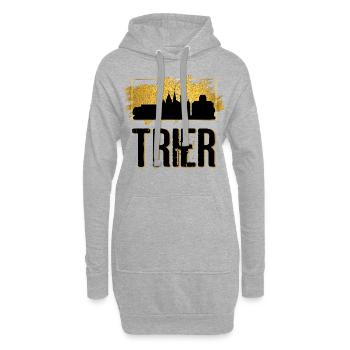 Trier Deutschland Stadt Skyline Heimat Liebe Gold - Hoodie-Kleid - Grau meliert - Vorne