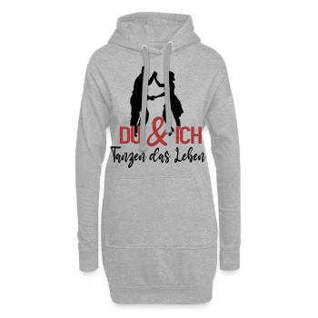Du und ich tanzen das Leben - Hoodie-Kleid - Grau meliert - Vorne