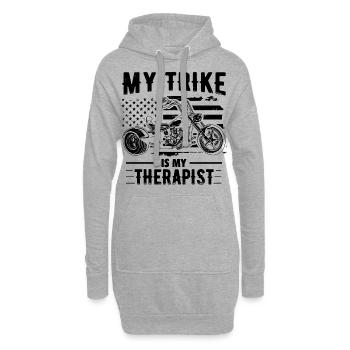 Triker - Hoodie-Kleid - Grau meliert - Vorne