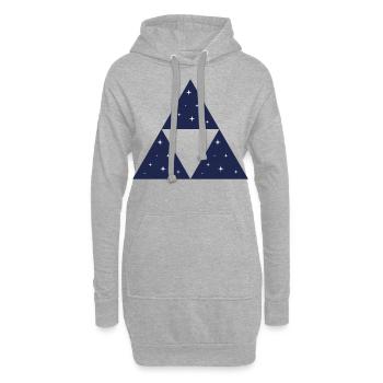 Ciel étoilé Ciel nocturne Étoiles du ciel - Sweat-shirt à capuche long Femme - gris chiné - Devant