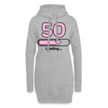 50 Jahre - Hoodie-Kleid - Grau meliert - Vorne