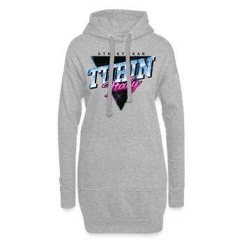 Turin Turin Turin Italie Ville Skyline Vintage Rétro - Sweat-shirt à capuche long Femme - gris chiné - Devant