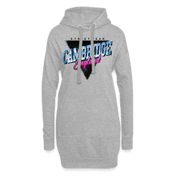 Cambridge Angleterre UK City Skyline Vintage Rétro - Sweat-shirt à capuche long Femme - gris chiné - Devant