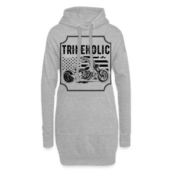 Trike - Hoodie-Kleid - Grau meliert - Vorne