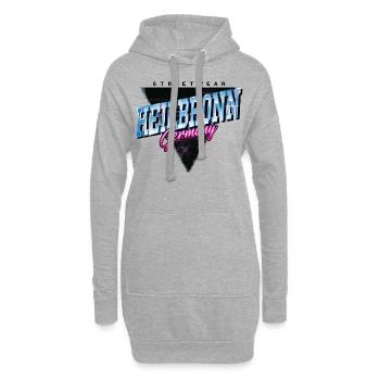 Heilbronn Deutschland Stadt Skyline Vintage Retro - Hoodie-Kleid - Grau meliert - Vorne