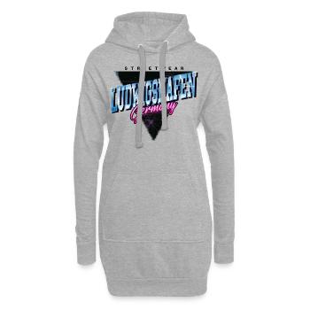 Ludwigshafen Allemagne Ville Vintage Rétro - Sweat-shirt à capuche long Femme - gris chiné - Devant