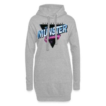 Münster Deutschland Stadt Skyline Vintage Retro - Hoodie-Kleid - Grau meliert - Vorne