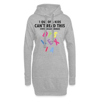 Thérapie de la dyslexie pour le mois de la dyslexie - Sweat-shirt à capuche long Femme - gris chiné - Devant