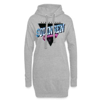 Solingen Allemagne City Skyline Vintage Rétro - Sweat-shirt à capuche long Femme - gris chiné - Devant