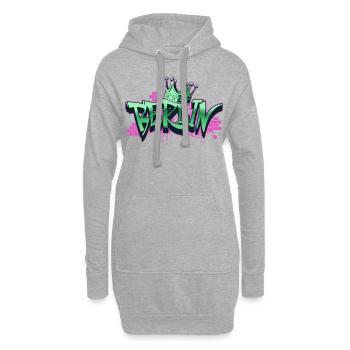 Berlin Graffiti Spray Sprayer Deutschland Stadt - Hoodie-Kleid - Grau meliert - Vorne