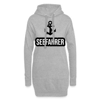 Gens de mer Capitaine d’ancre Propriétaires de bateaux Navigation de plaisance - Sweat-shirt à capuche long Femme - gris chiné - Devant