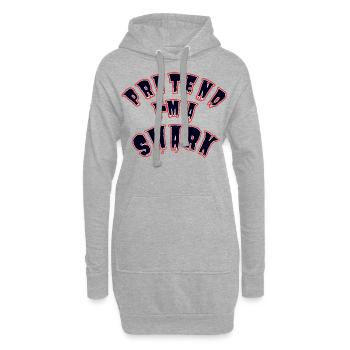 Faire semblant d’être un requin - Costume de requin drôle - Sweat-shirt à capuche long Femme - gris chiné - Devant