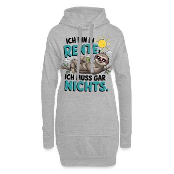 Je suis à la retraite, je n’ai rien à faire - Sweat-shirt à capuche long Femme - gris chiné - Devant