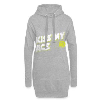 Kiss My Ace Tennis Pun Gift - Hoodie Dress - heather grey - Front