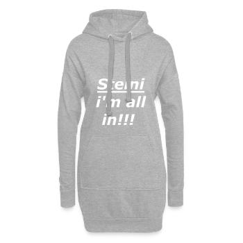 Steini all in - Sweat-shirt à capuche long Femme - gris chiné - Devant