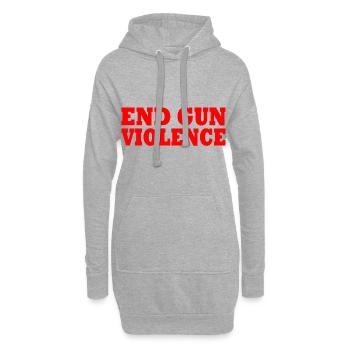 End gun violence - Sweat-shirt à capuche long Femme - gris chiné - Devant