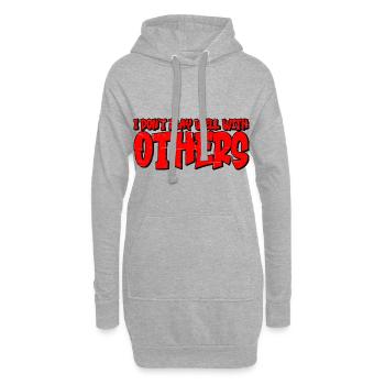 I Don't Play Well With Others 15 - Hoodie-Kleid - Grau meliert - Vorne