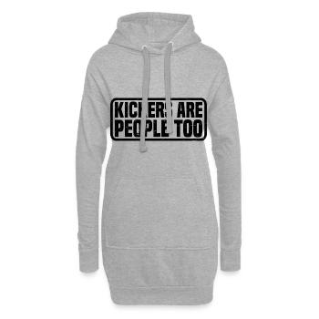 Les kickers sont aussi des gens 21 - Sweat-shirt à capuche long Femme - gris chiné - Devant