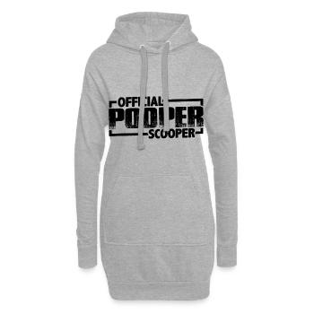 Official Pooper Scooper 28 - Hoodie-Kleid - Grau meliert - Vorne
