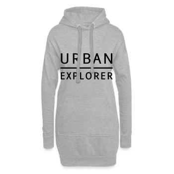 Urban Explorer - Sweat-shirt à capuche long Femme - gris chiné - Devant