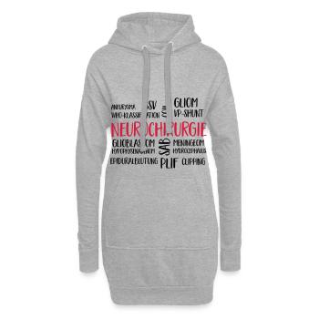 nuage de neurochirurgie - Sweat-shirt à capuche long Femme - gris chiné - Devant