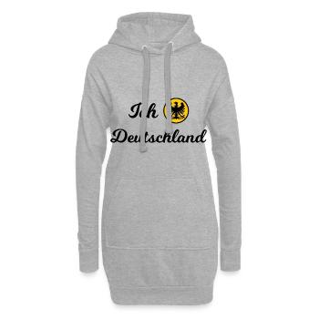 Pour les Allemands - Sweat-shirt à capuche long Femme - gris chiné - Devant