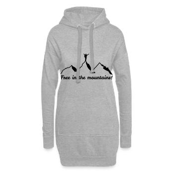 Free in the mountains - Hoodie-Kleid - Grau meliert - Vorne