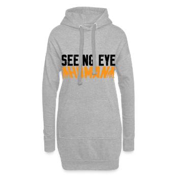 Seeing Eye Human 10 - Hoodie-Kleid - Grau meliert - Vorne