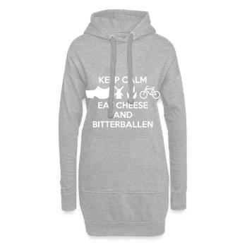 AVM - GARDER CALME - FROMAGE ET BALLERBALLS W - Sweat-shirt à capuche long Femme - gris chiné - Devant