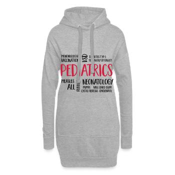 pediatricscloud - Hoodie Dress - heather grey - Front