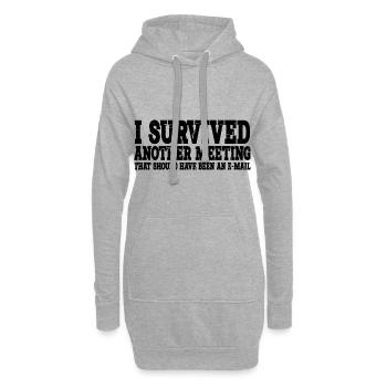 I Survived Another Meeting 15 - Hoodie Dress - heather grey - Front
