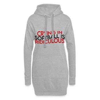 Crying In Softball Is Ridiculous - Hoodie-Kleid - Grau meliert - Vorne