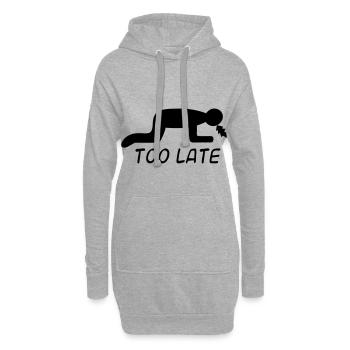 Alkohol Party Kater Geschenk für Partygänger - Hoodie-Kleid - Grau meliert - Vorne