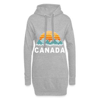 Canada vacances millésime nature et nature - Sweat-shirt à capuche long Femme - gris chiné - Devant
