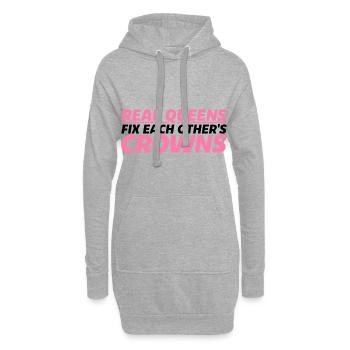 Real Queens Fix Each Other's Crowns 4 - Hoodie-Kleid - Grau meliert - Vorne
