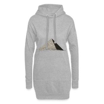 pyramide Kairo Reise Ägypten Geometrie - Hoodie-Kleid - Grau meliert - Vorne