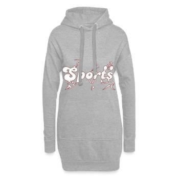 Sports - Sweat-shirt à capuche long Femme - gris chiné - Devant