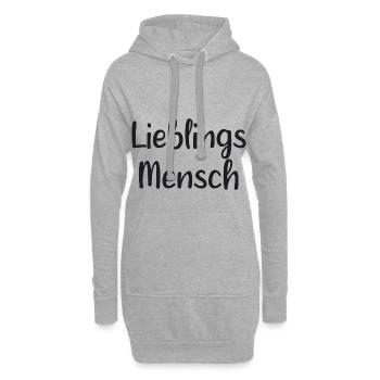 Spruch - Lieblings Mensch - Hoodie-Kleid - Grau meliert - Vorne