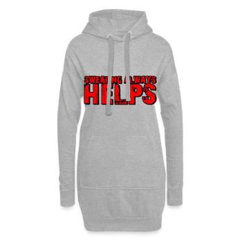 Swearing Always Helps 6 - Hoodie-Kleid - Grau meliert - Vorne
