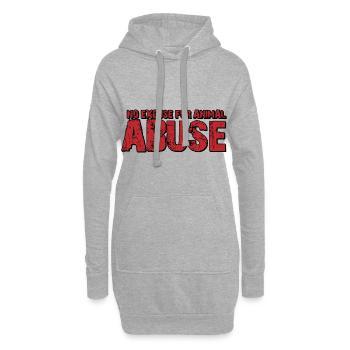 Aucune excuse pour la maltraitance des animaux 8 - Sweat-shirt à capuche long Femme - gris chiné - Devant