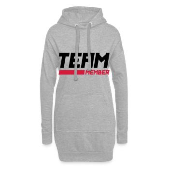 membre de l’équipe - Sweat-shirt à capuche long Femme - gris chiné - Devant